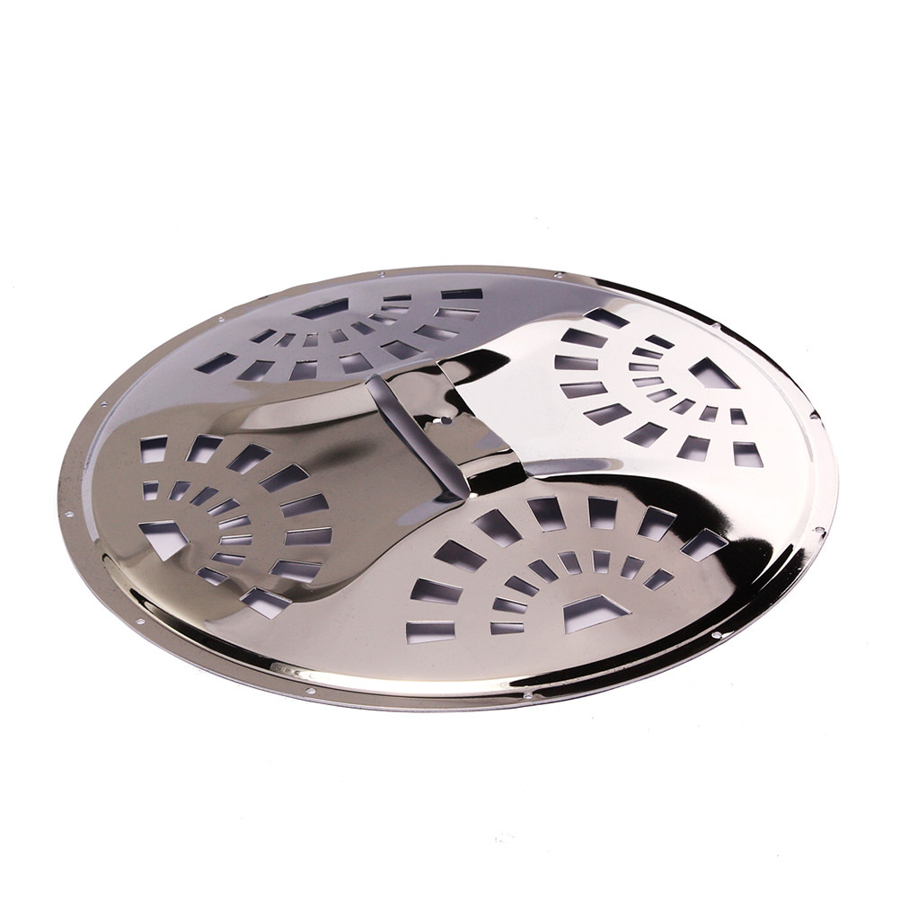 Dobro Resonator Guitar - Authentic Brass Nickel-Plated Guitar Cover Plate