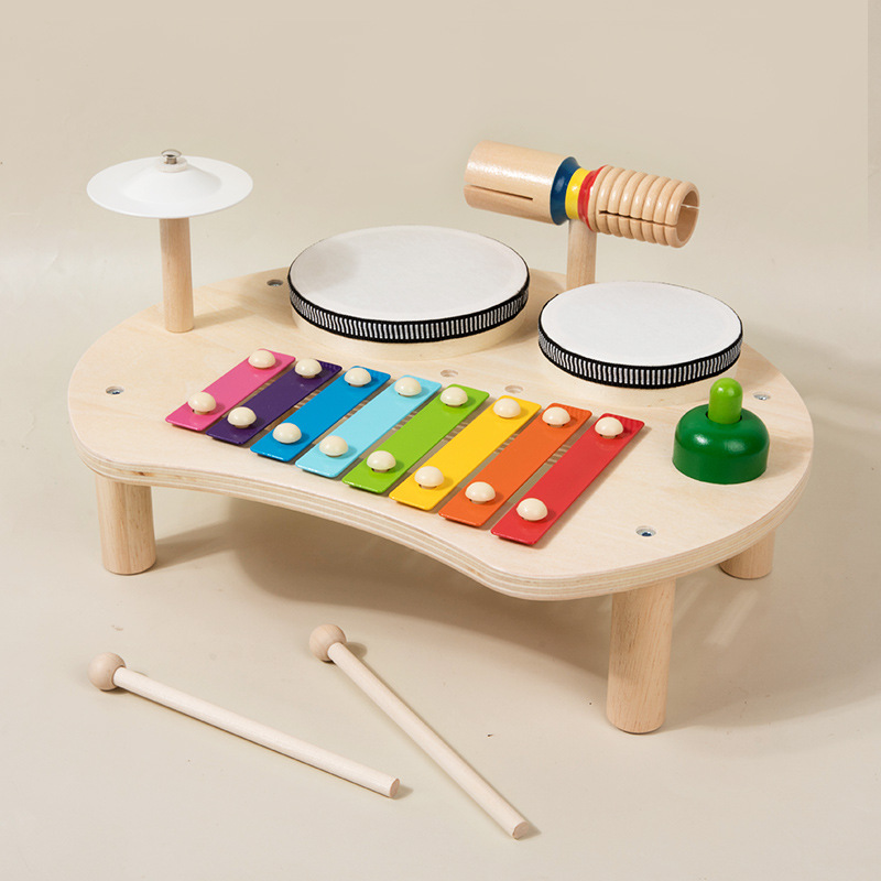 Musical Instrument Set - Multi-function Baby Music Table Toys Wooden