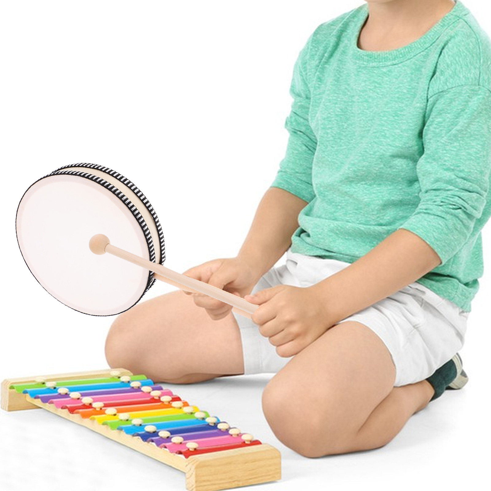 Musical Instrument Set - 1Set Hand Drum Compact Lightweight Wooden