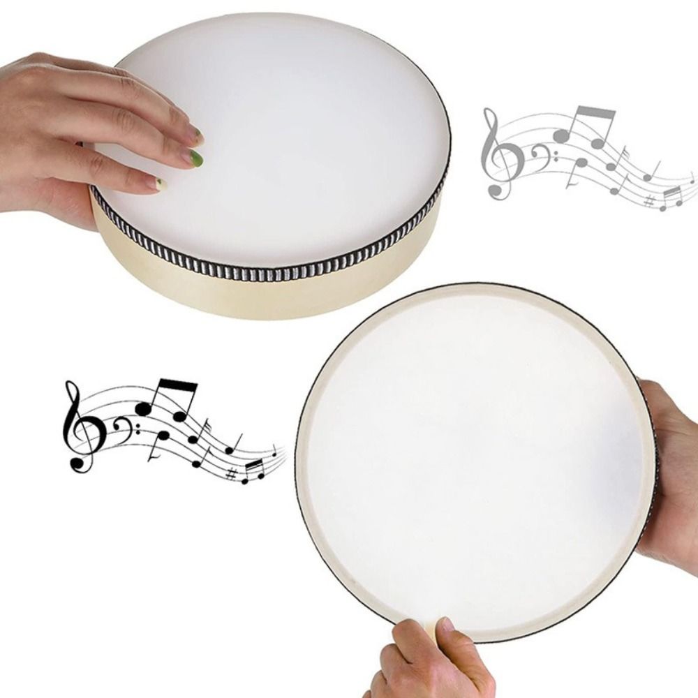 Musical Instrument Tambourine - Gift 4/6/8/10 Inch Wooden Hand Drum