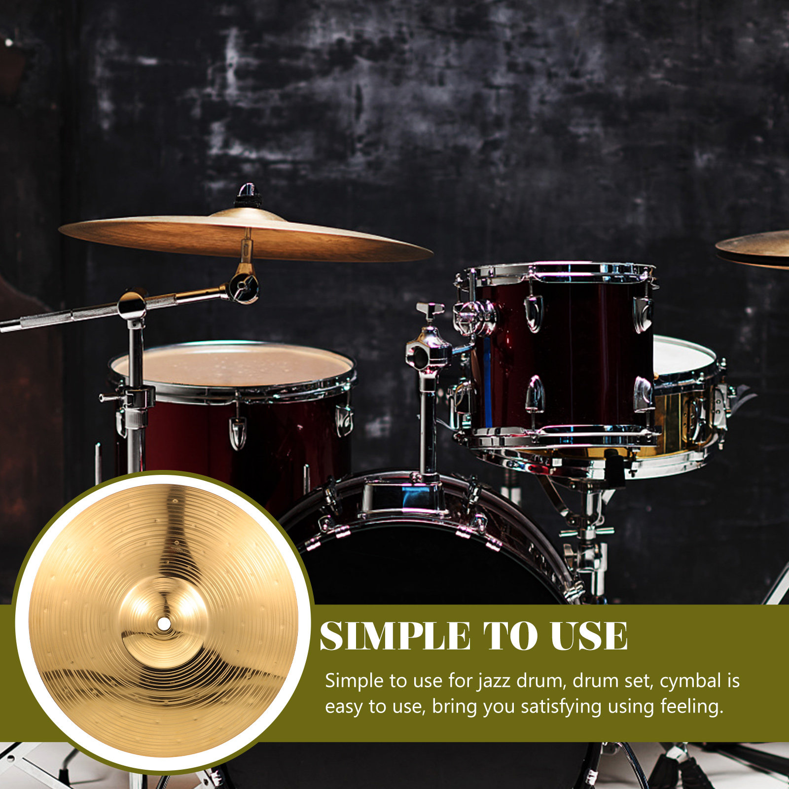 Brass Crash Cymbal Smooth Edge - đánh giá và giá Musical Instrument Set