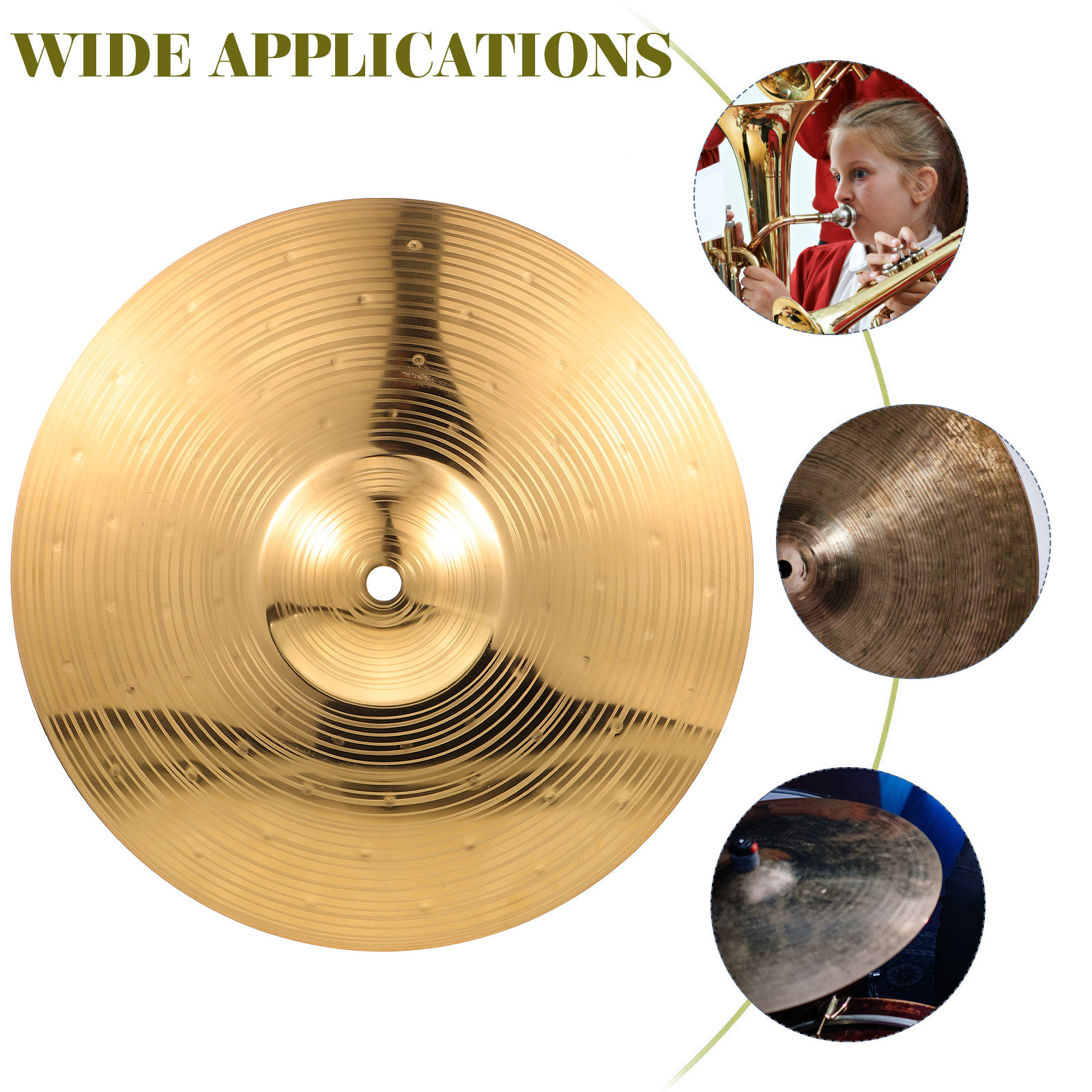 Brass Crash Cymbal Smooth Edge - đánh giá và giá Musical Instrument Set