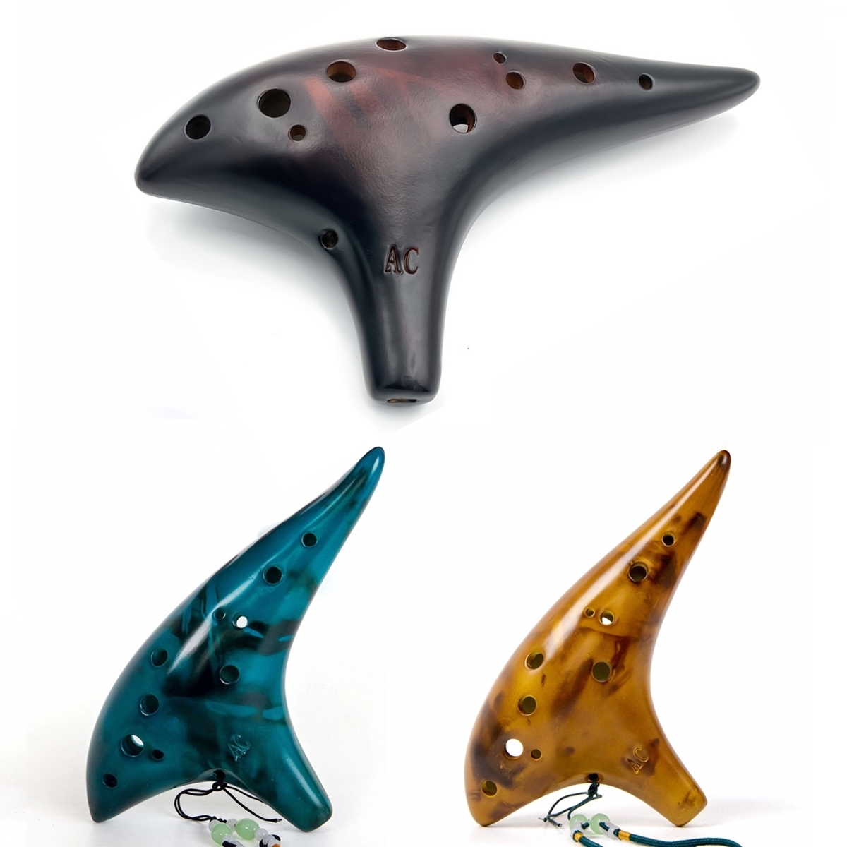 Ocarina12 Tones Alto C Ceramic - đánh giá và giá Song With Musical Instrument