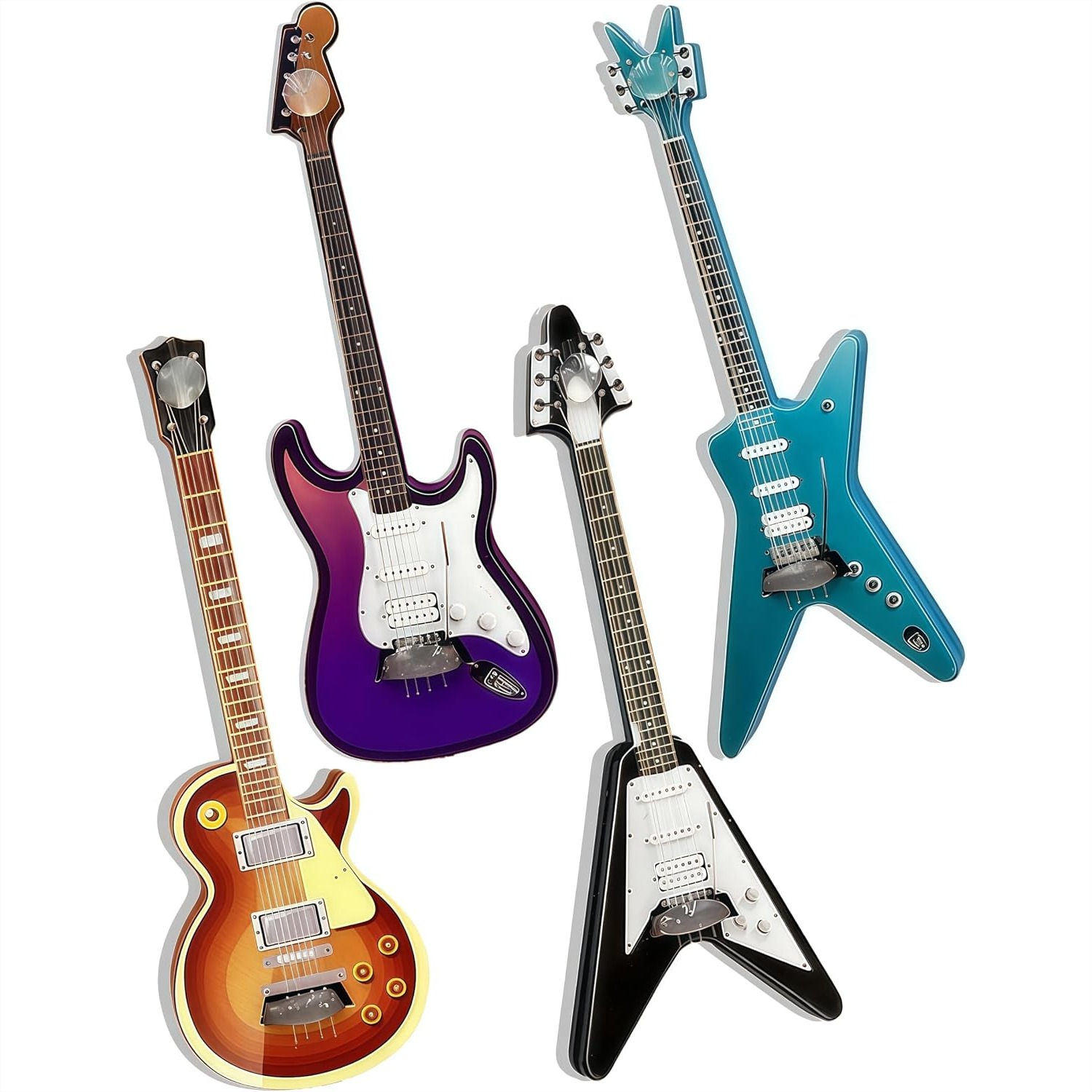 4 Pcs Guitar Fridge Magnets, M - đánh giá và giá Musical Instrument Images