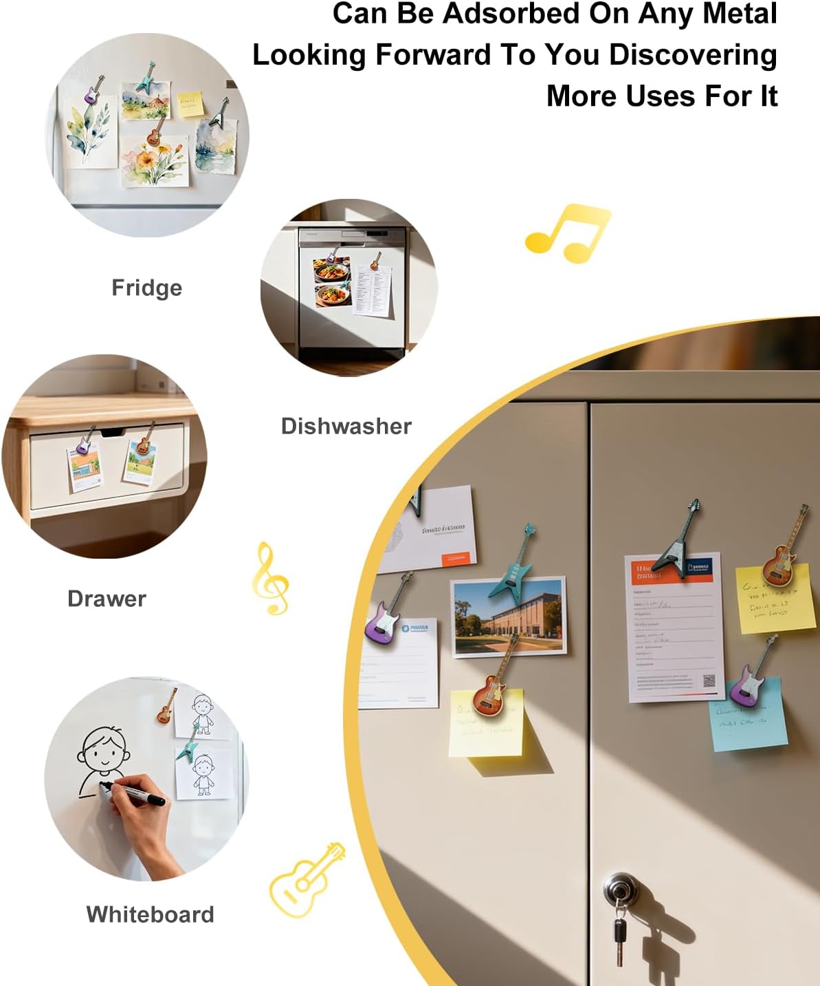 4 Pcs Guitar Fridge Magnets, M - đánh giá và giá Musical Instrument Images
