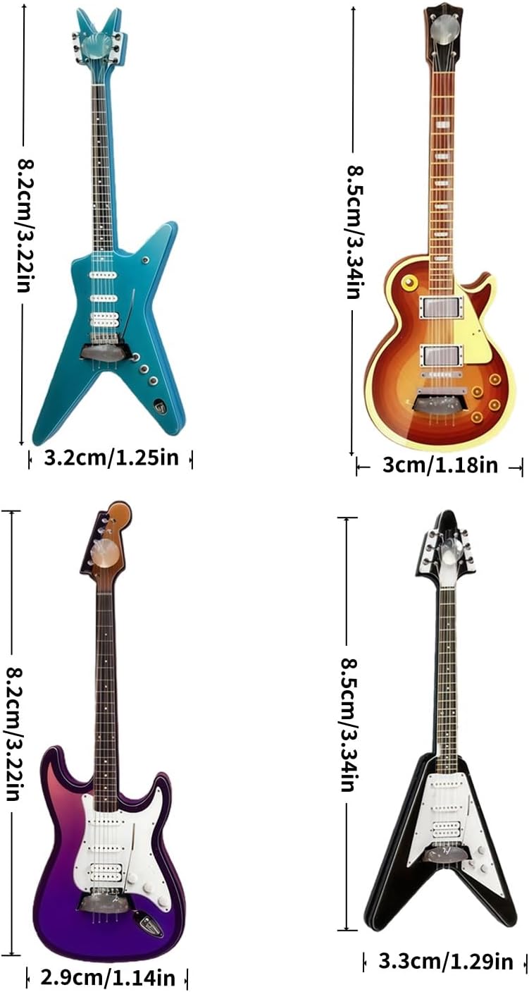 4 Pcs Guitar Fridge Magnets, M - đánh giá và giá Musical Instrument Images