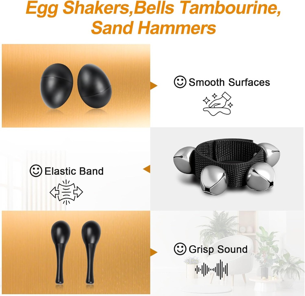10 Pcs Half Moon Tambourine Se - đánh giá và giá Musical Instrument Images