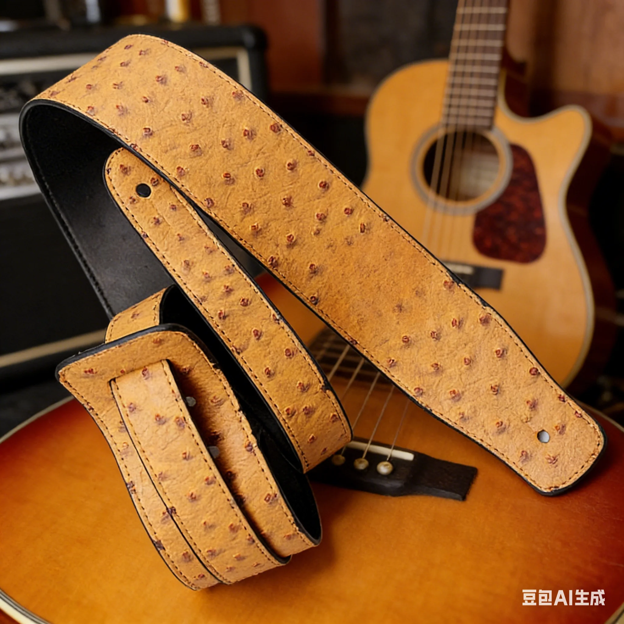 1pc Guitar Strap PU Leather Em - đánh giá và giá Musical Instrument Band