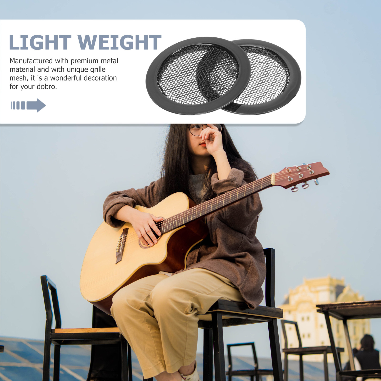 2Pcs Metal Soundhole Cover for - đánh giá và giá Dobro Resonator Guitar