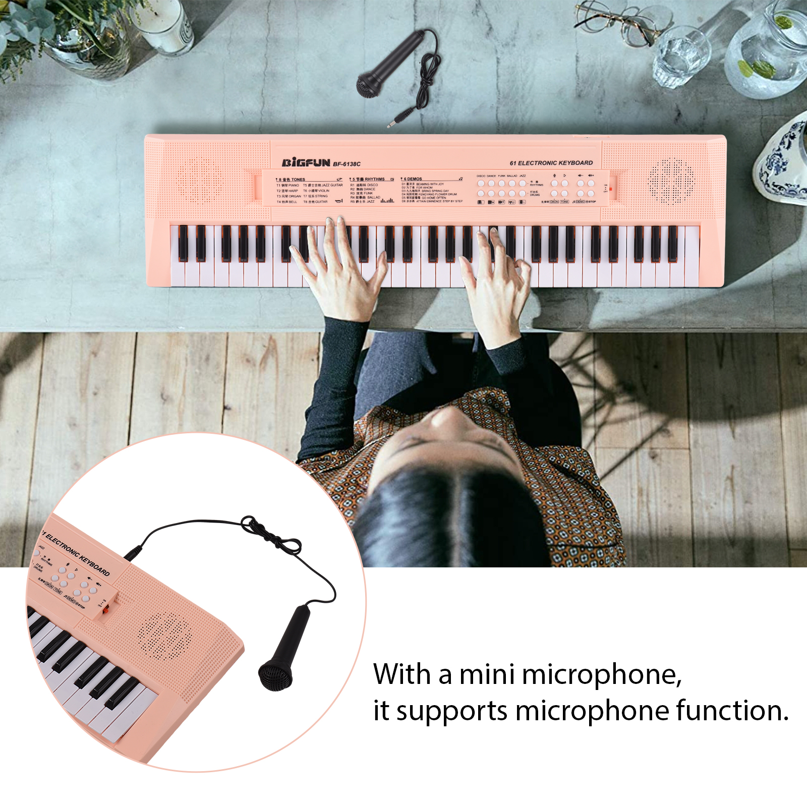 61 Key Electronic Keyboard Pia - đánh giá và giá Song With Musical Instrument
