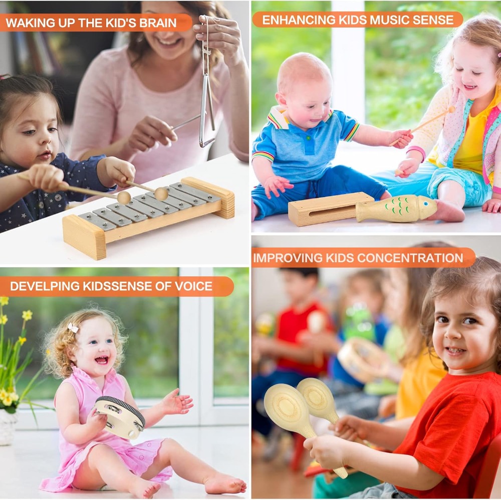 23 Pcs Wooden Musical Instrume - đánh giá và giá Musical Instrument Images
