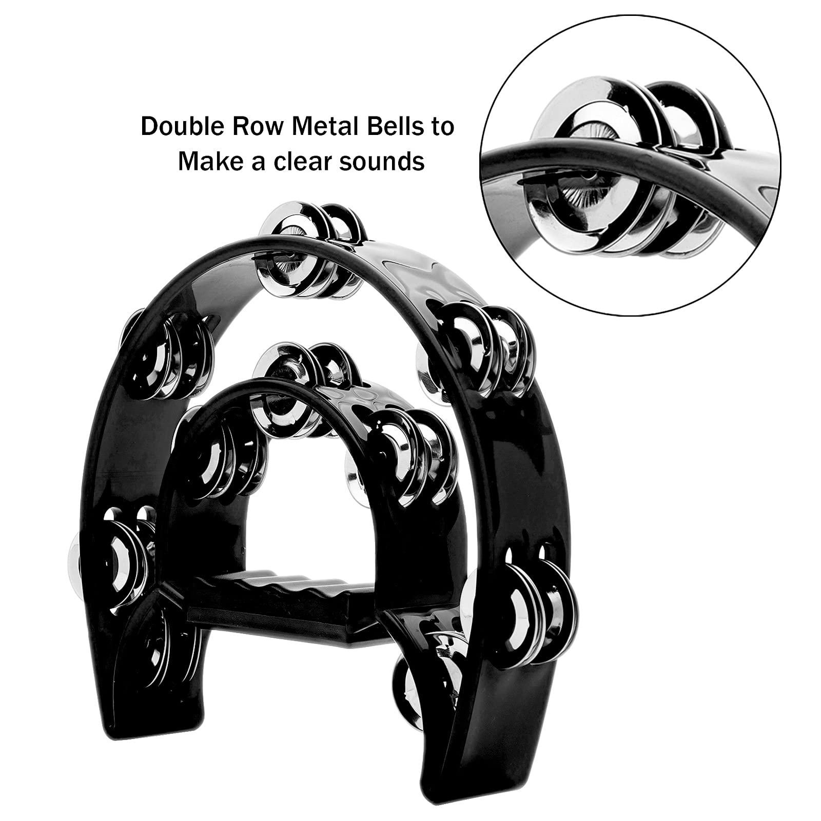 Tambourine Double Row Metal Ji - đánh giá và giá Musical Instrument Tambourine