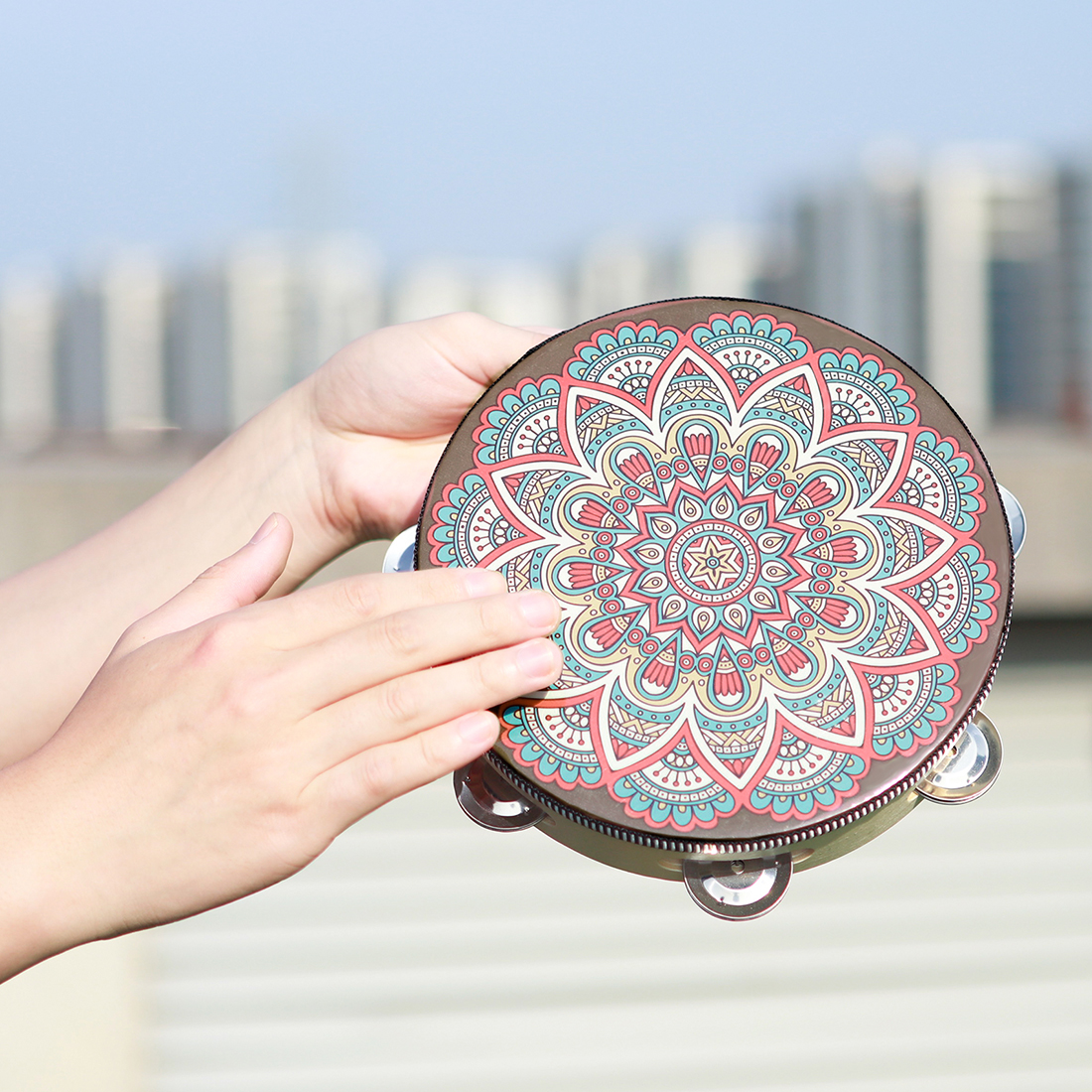 IRIN 8Inch Single Row Ancient  - đánh giá và giá Musical Instrument Tambourine